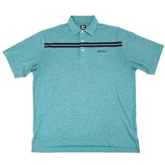 FootJoy Other - FootJoy Mens FJ Sea Island Golf Polo Shirt XL Green Black Stripe
